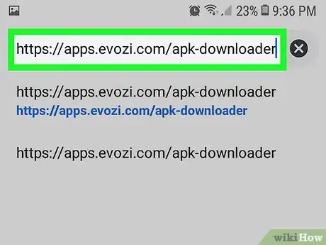 Step 2 在网页浏览器中前往Evozi APK Downloader页面。