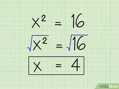 Step 4 将等式两边同时求得平方根。