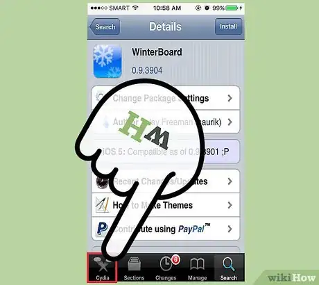 Step 2 在已越狱的iPhone上打开Cydia。