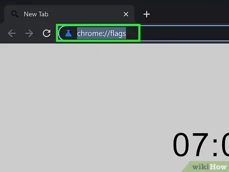 Step 1 在地址栏中输入chrome://flags，然后按↵ Enter。