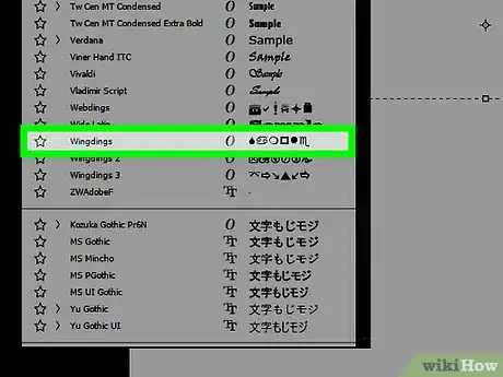 Step 7 输入wingdings，按下回车键。