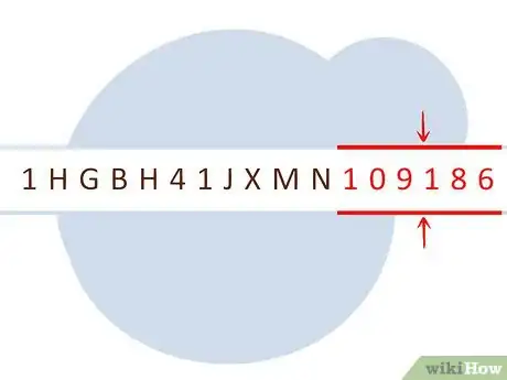 Step 5 用第12到第17个数字找出序号或其它信息。