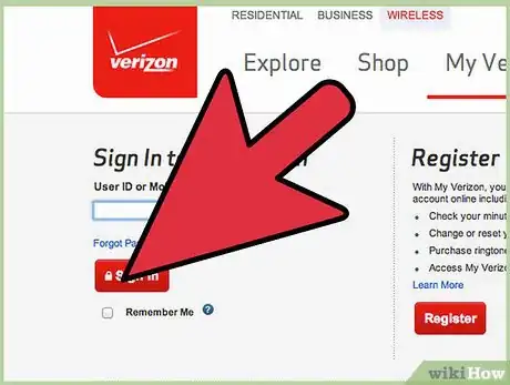 Step 1 登录Verizon。