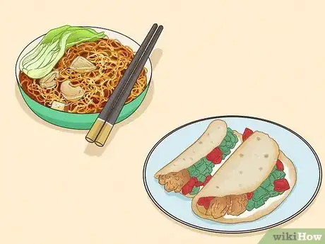 Step 5 加入不同文化和民族风味的食物。