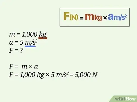 Step 1 算出让1000千克的物体以5m/s2加速运动所需要的力。