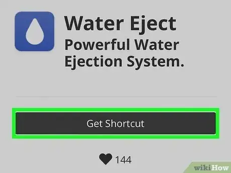 从Routinehub网站下载“Water Eject”快捷方式。