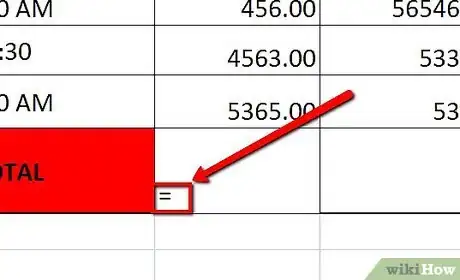 Step 3 输入一个等号，表示您要开始一个函数。