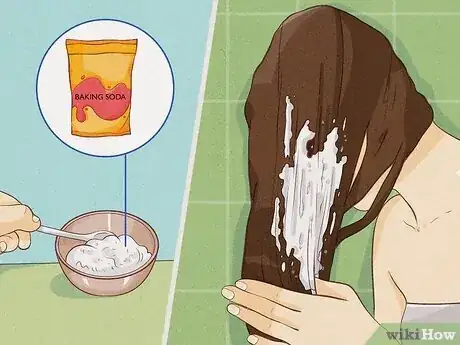 Step 6 用小苏打淡化发色。