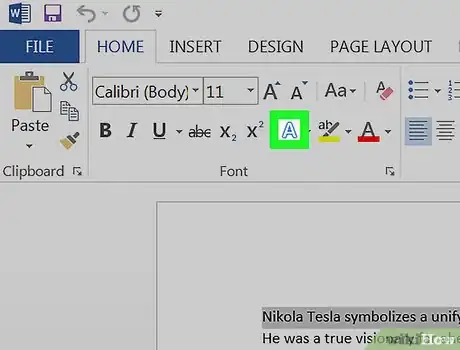 Step 3 点击“文字效果”工具。