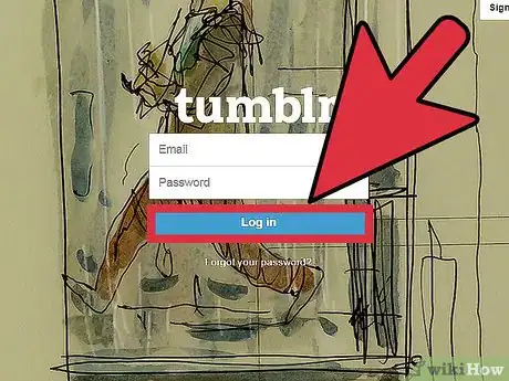 Step 1 登录到你的Tumblr账户。