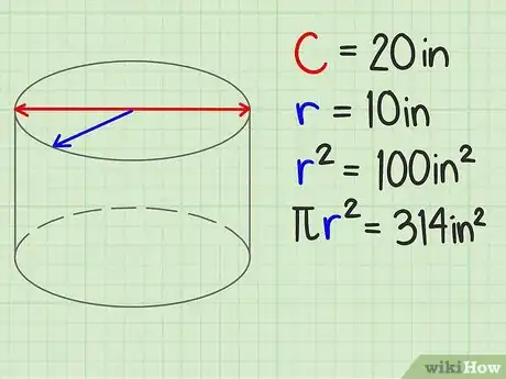 Step 3 把半径乘以π，计算器上没有π按键的话，乘以3.14。