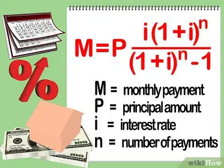 Step 1 利用公式M = P[i(1+i)^n]/[(1+i)^n -1]来计算抵押贷款的月支付额。