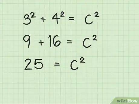 Step 3 算出长和宽的平方，然后相加求和。