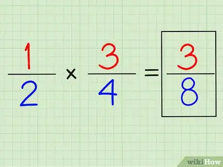 Step 2 分子乘以分子，分母乘以分母。