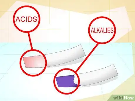Step 5 注意该试纸条遇酸变红，遇碱变绿。
