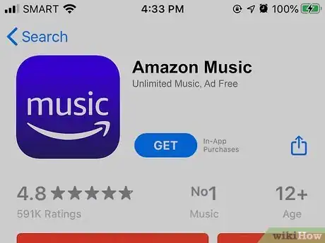 Step 11 在iPhone下载Amazon Music应用。