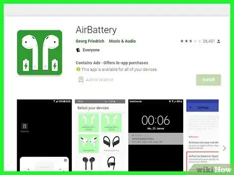 Step 1 用“AirBattery”应用在安卓设备监测AirPods Pro的电量。