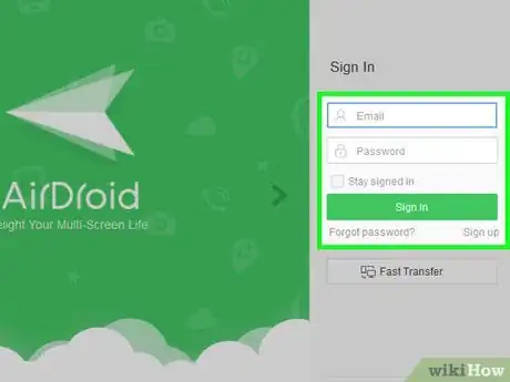 Step 3 登录AirDroid帐户。