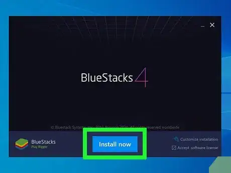 Step 4 在电脑上打开并安装BlueStacks下载文件。