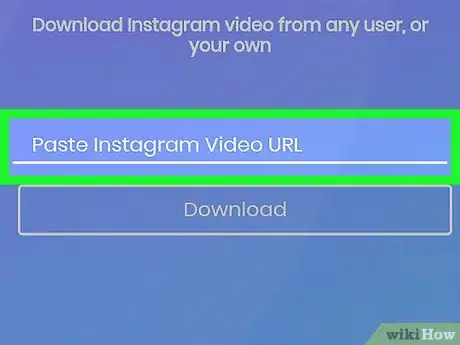 Step 8 点按页面中间的“粘贴Instagram视频”文本框。