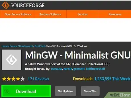 Step 1 下载Minimalist GNU for Windows (MinGW）。