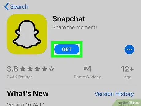 Step 1 下载Snapchat。