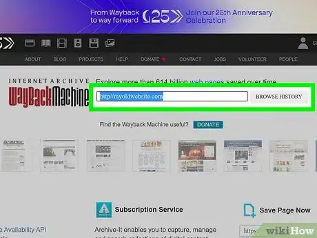 Step 5 使用Wayback Machine来浏览存档的网页。