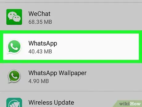 Step 3 向下滚动并点击WhatsApp。