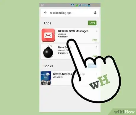 Step 2 搜索短信轰炸应用程序。