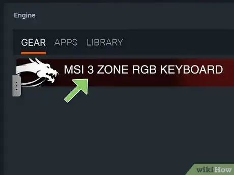 Step 3 点击MSI 3 Zone RGB Keyboard。