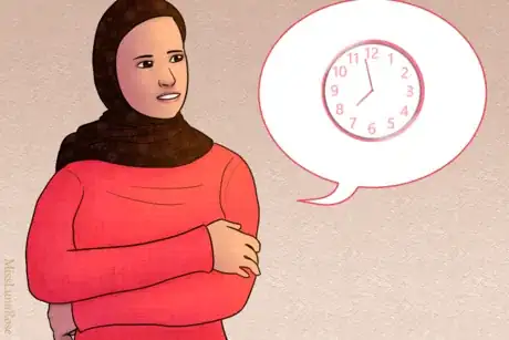 Hijabi Woman Discusses Time.png