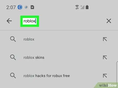 Step 2 在搜索框中输入roblox。