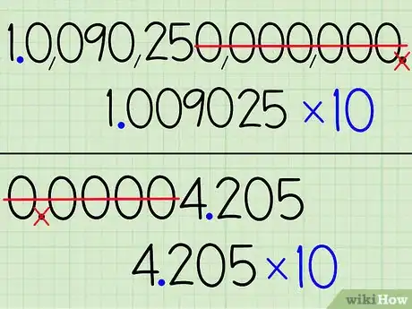 Step 5 在改写过的数字后面写上“x 10”。