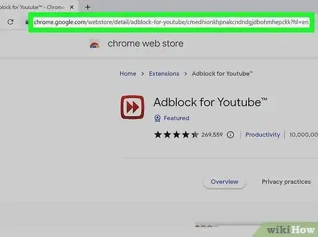 Step 2 打开Adblock for YouTube扩展程序页面...