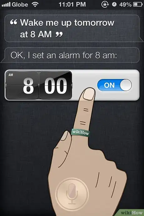 Step 5 让Siri为你设置闹钟。