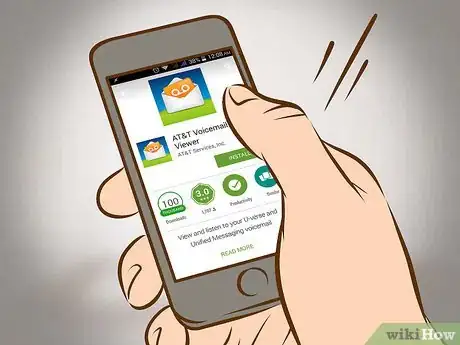 Step 3 如果你是AT&T客户，在智能手机上下载AT&T Voicemail Viewer应用程序。