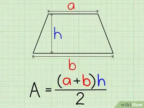 Step 3 把这些值代入A=0.5(a+b)h。