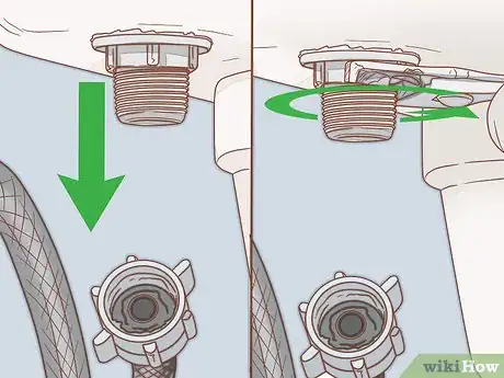 Step 3 从水箱的外面拆下进水阀。