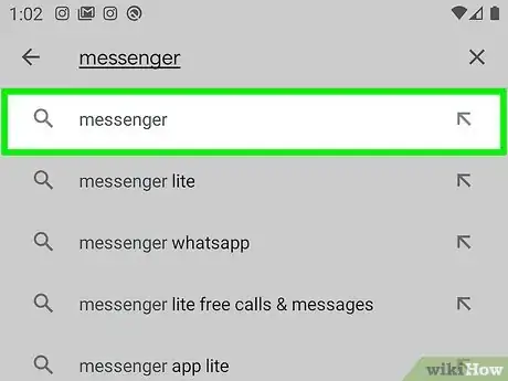 Step 3 从搜索结果中选择“Messenger”。