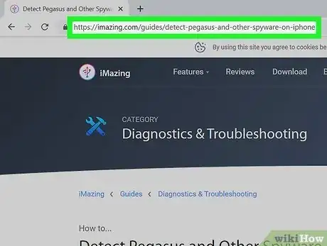 Step 1 在Mac或Windows电脑上，打开 https://imazing.com/guides/detect-pegasus-and-other-spyware-on-iphone...