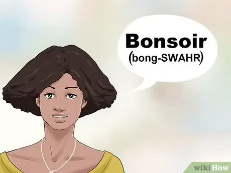 Step 2 晚上向人问好用“Bonsoir”。