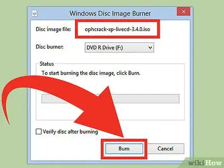 Step 2 将OPHCrack的ISO文件刻录到光盘上。