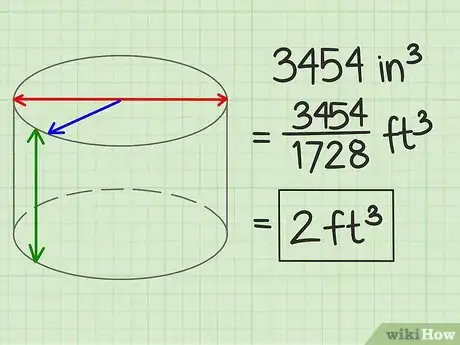 Step 6 如果需要，则将体积转换为立方英尺单位，将答案除以1728。