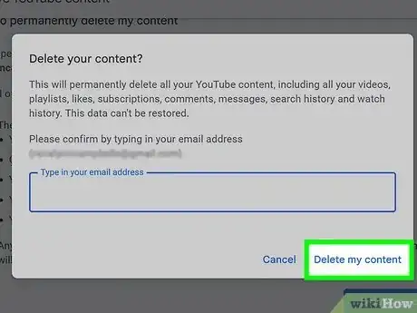 Step 10 输入你的电子邮件地址并点击删除我的内容。