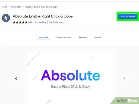 Step 1 安装Absolute Enable Right Click & Copy扩展程序。