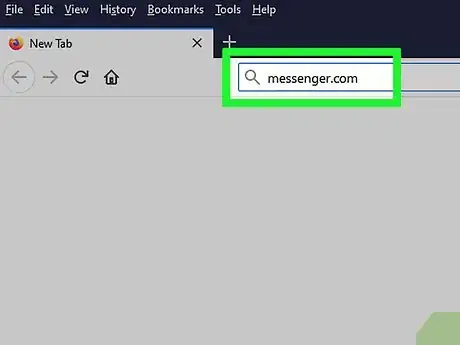 Step 1 在电脑的浏览器访问.messenger.com。