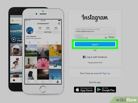 Step 3 登录你的Instagram帐户。