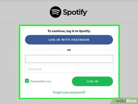 Step 2 登录Spotify。