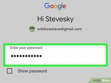 Step 7 输入你的Gmail帐号密码，然后点击下一步。