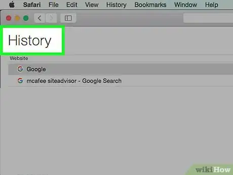 Step 3 浏览Safari中的谷歌搜索历史。